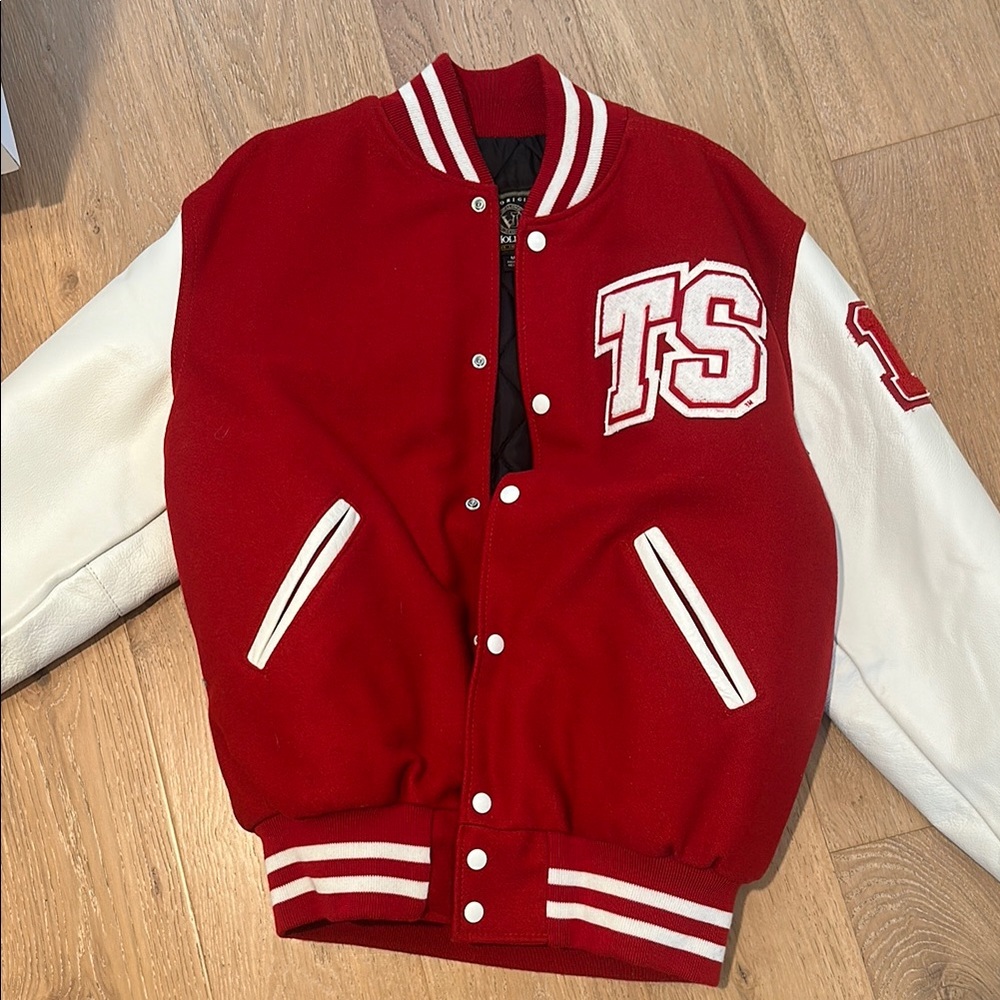Taylor Swift Red and White Varsity Jacket